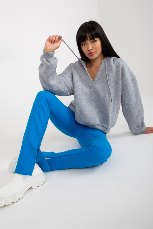 Základní šedá mikina melange s...