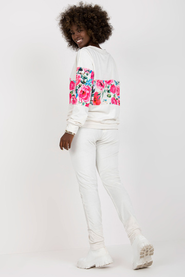 Bílý dvoudílný velurový...