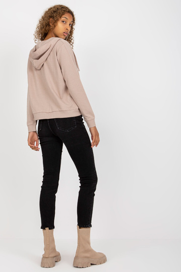 Béžová basic mikina na zip...