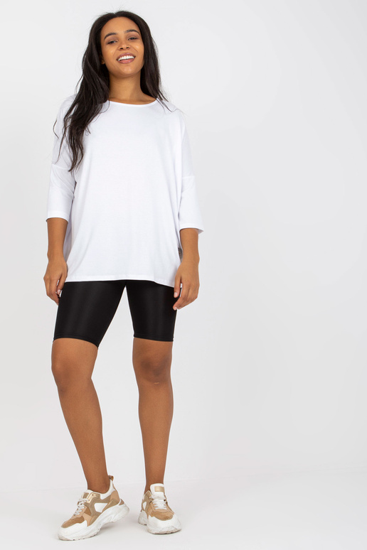 Bílá bavlněná halenka větší velikosti Bílá bavlněná halenka větší velikosti