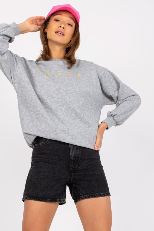 Šedá melanžová mikina s nápisem Damiette