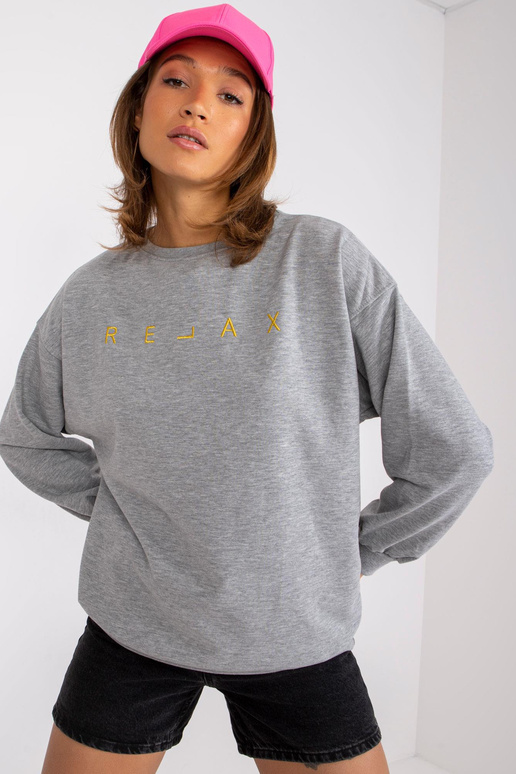 Šedá melanžová mikina s nápisem Damiette