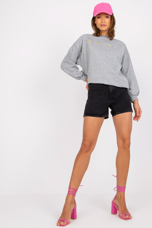 Šedá melanžová mikina s nápisem Damiette