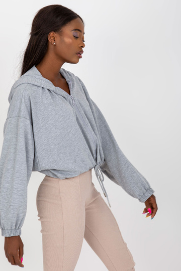 Šedá melanžová mikina s...