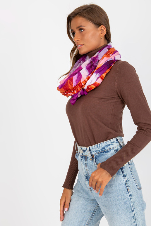 Fialová zavinovačka s květinovým motivem