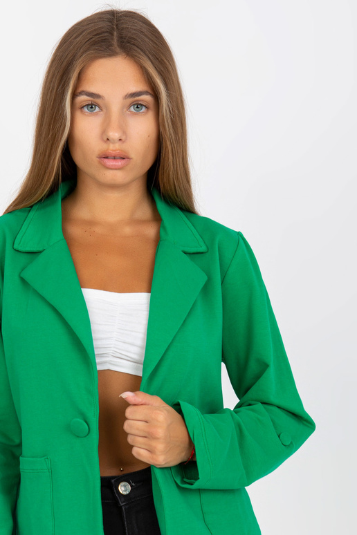 Zelená mikina s kapsami RUE PARIS