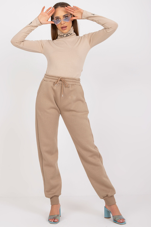 Tmavě béžové dámské tepláky Julia s...