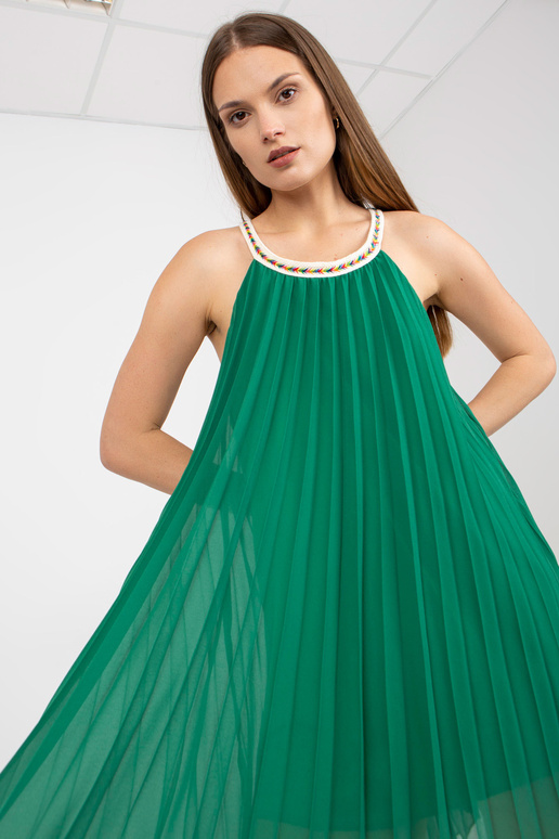 Tmavě zelené šaty jedné velikosti v...