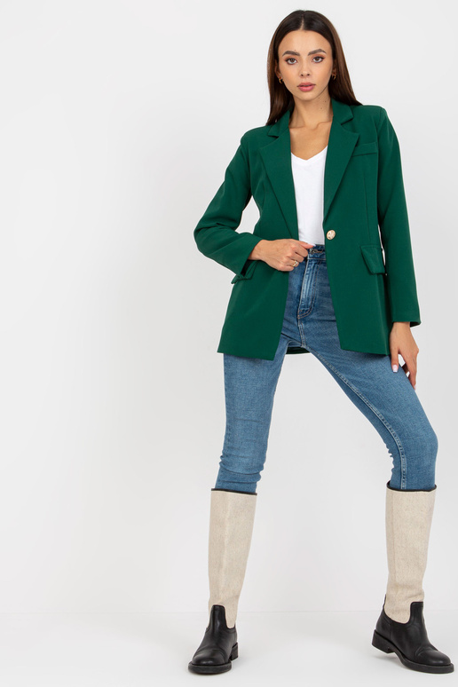 Tmavě zelené elegantní sako z obleku...