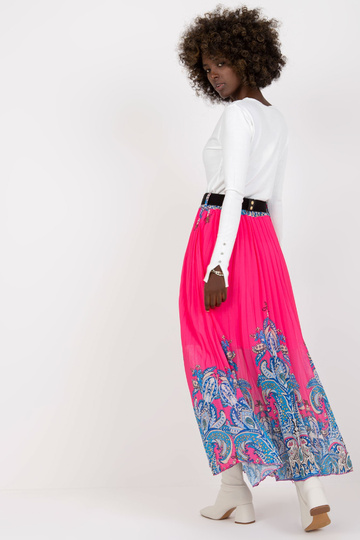 Růžová maxi plisovaná sukně... 2