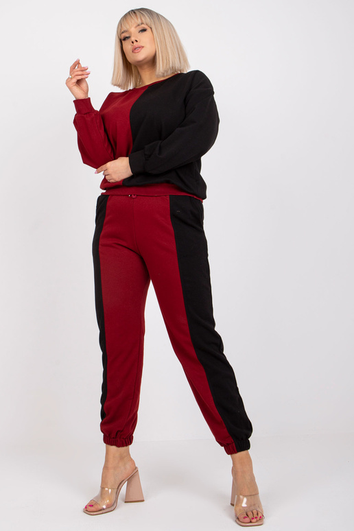 Vínově černá mikina Plus Size z...