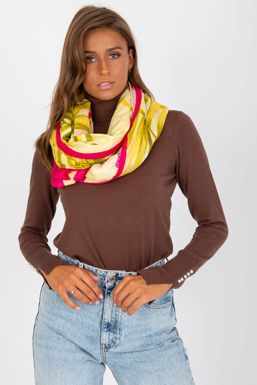 Fuchsiová bavlněná zavinovačka s potisky