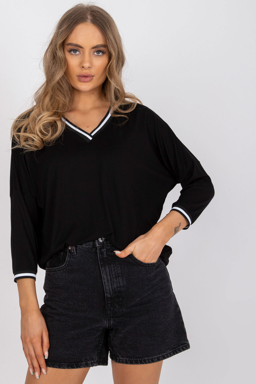 Černá volná halenka pro každodenní...