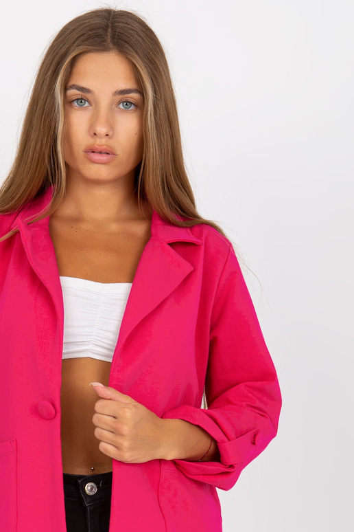 RUE PARIS Fuchsiová mikina s dlouhým...