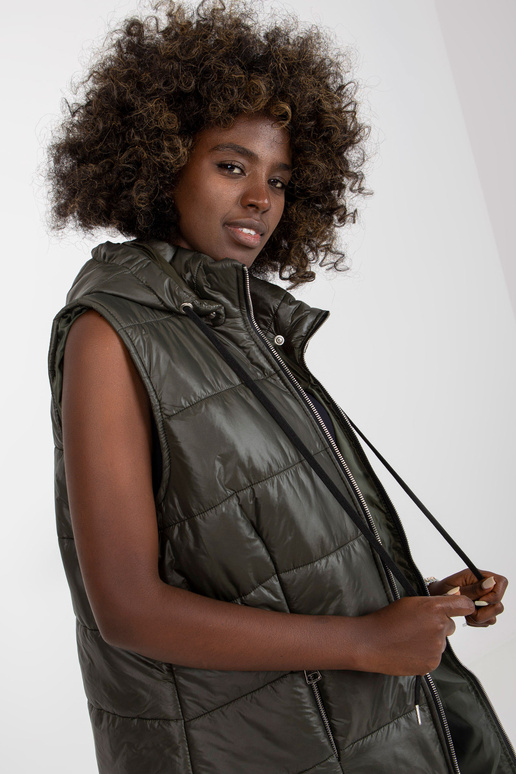 Khaki prošívaná vesta s kapsami OCH...