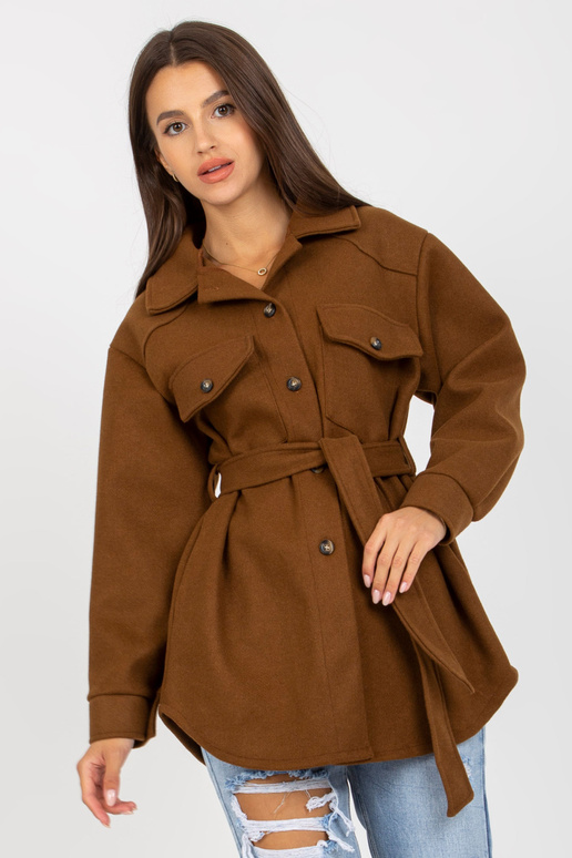 Hnědá dámská svrchní košile jedné...