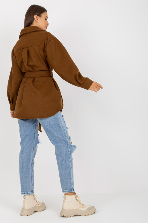 Hnědá dámská svrchní košile jedné...