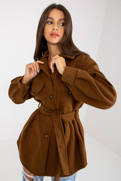 Hnědá dámská svrchní košile jedné...