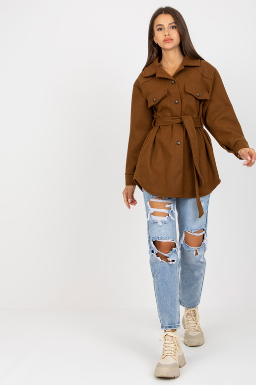 Hnědá dámská svrchní košile jedné...