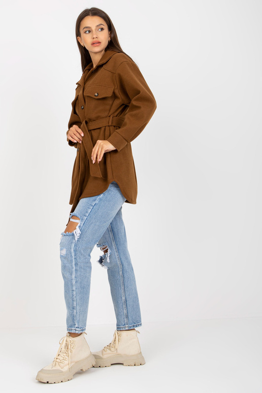 Hnědá dámská svrchní košile jedné...