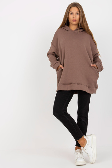 Hnědá mikina basic s mikinou