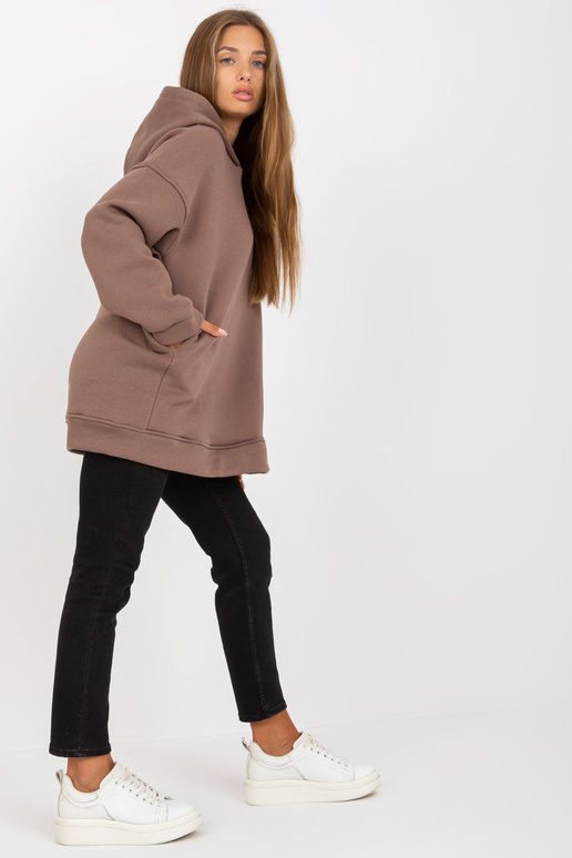 Hnědá mikina basic s mikinou Hnědá mikina basic s mikinou