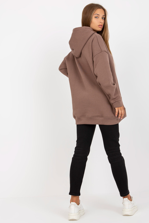 Hnědá mikina basic s mikinou Hnědá mikina basic s mikinou