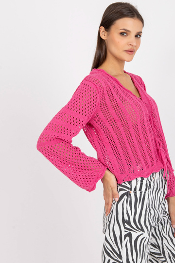 Růžový prolamovaný krátký...