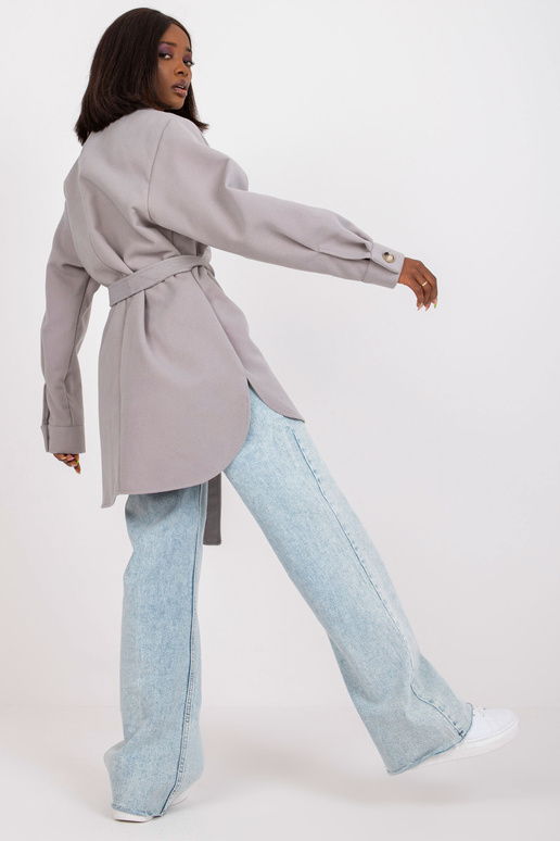 Šedá dlouhá košile s páskem Olesia