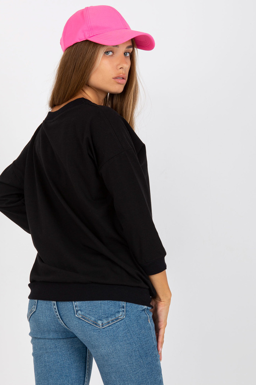 Základní černá bavlněná halenka s 3/4...