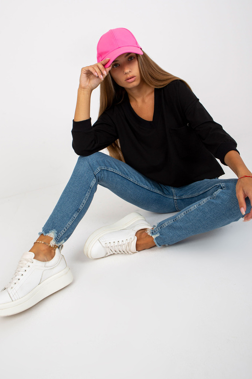 Základní černá bavlněná halenka s 3/4...