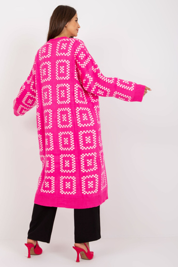 Fluo růžový volný cardigan... 2