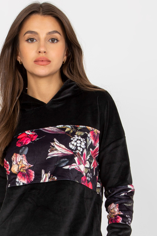 Dámský černý velurový set s...