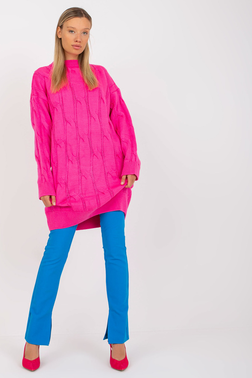 Fluo růžové minišaty se stojáčkem RUE...