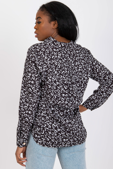 Černá halenka s potiskem a... 2