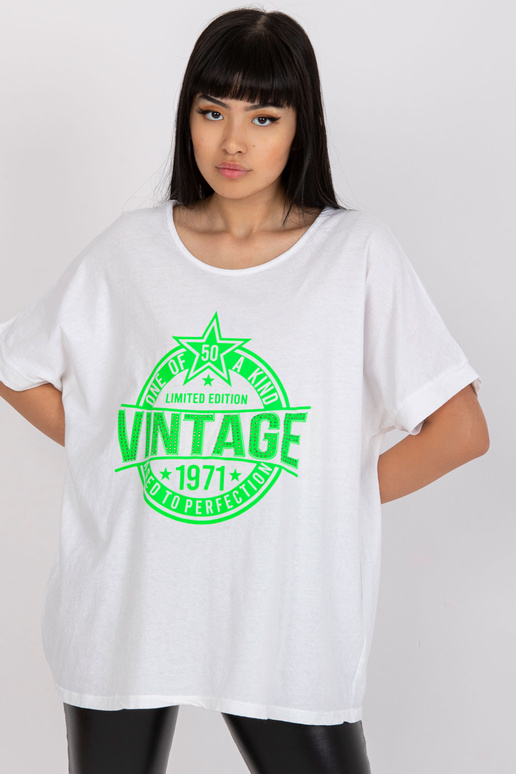 Bílé a zelené tričko s aplikací a...