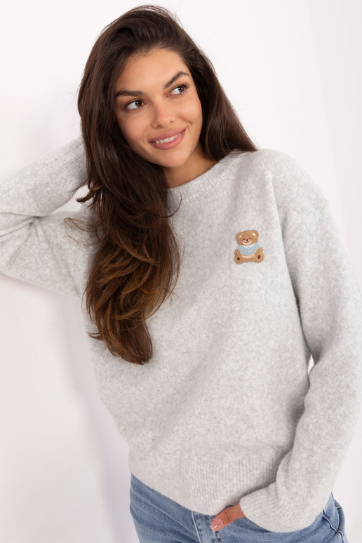 Světle šedý svetr