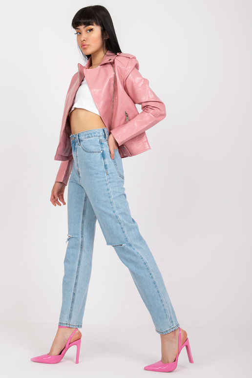 Světle modré Mom Fit dámské džínové...