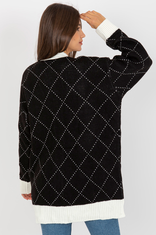 RUE PARIS Černý volný cardigan