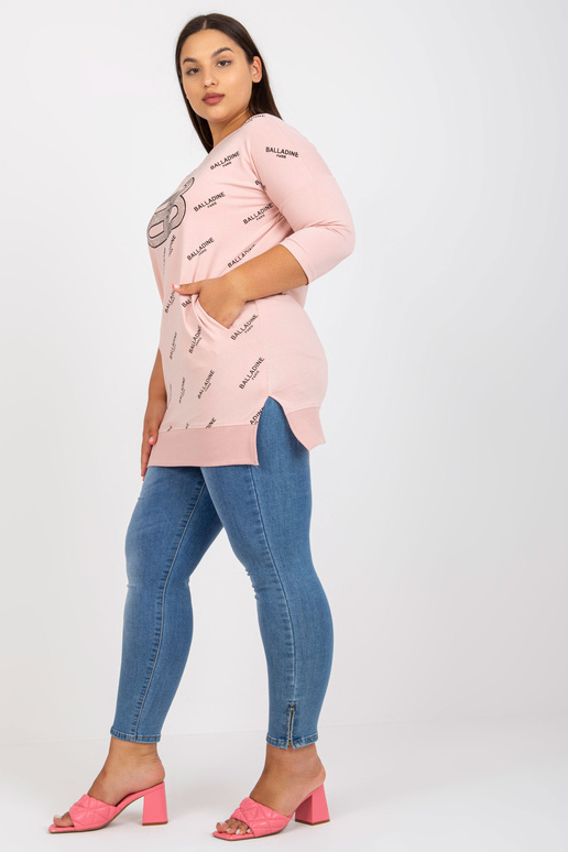 Špinavě růžová nadměrná dlouhá...