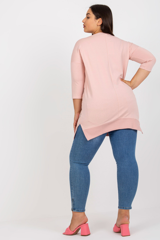 Špinavě růžová nadměrná dlouhá...