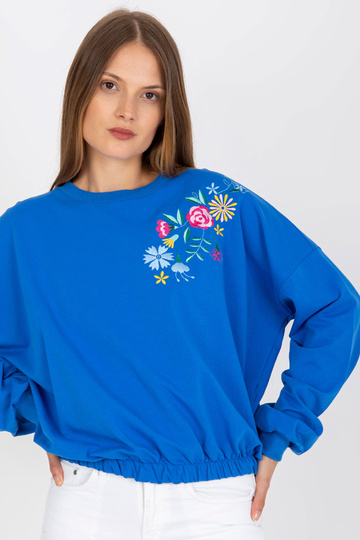 Tmavě modrá mikina bez...