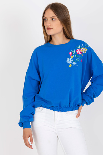 Tmavě modrá mikina bez... 2