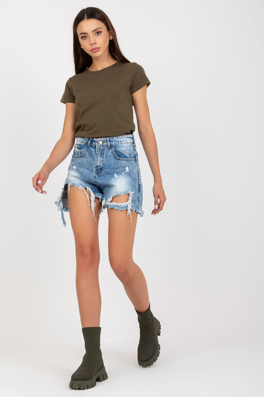 Khaki basic tričko s krátkým rukávem Khaki basic tričko s krátkým rukávem