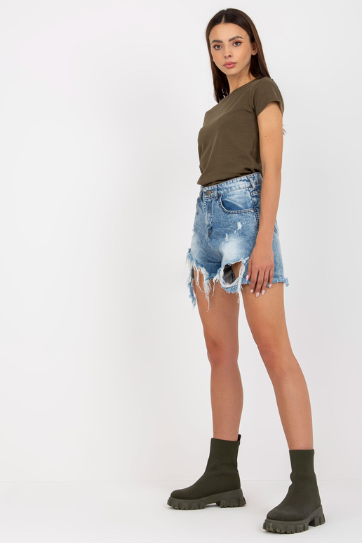 Khaki basic tričko s krátkým rukávem Khaki basic tričko s krátkým rukávem