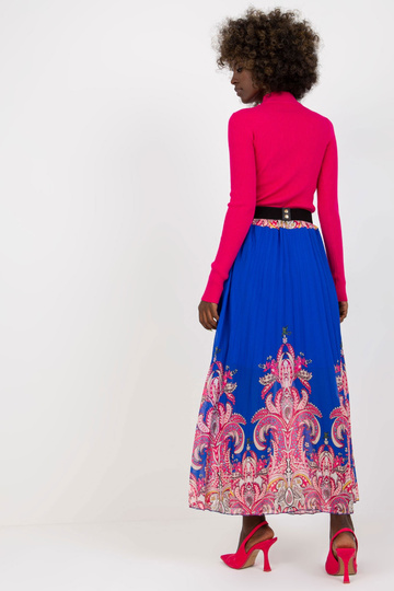 Skládaná maxi sukně s tmavě...