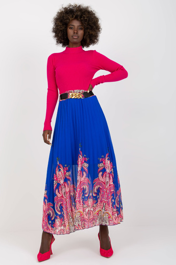 Skládaná maxi sukně s tmavě... 2