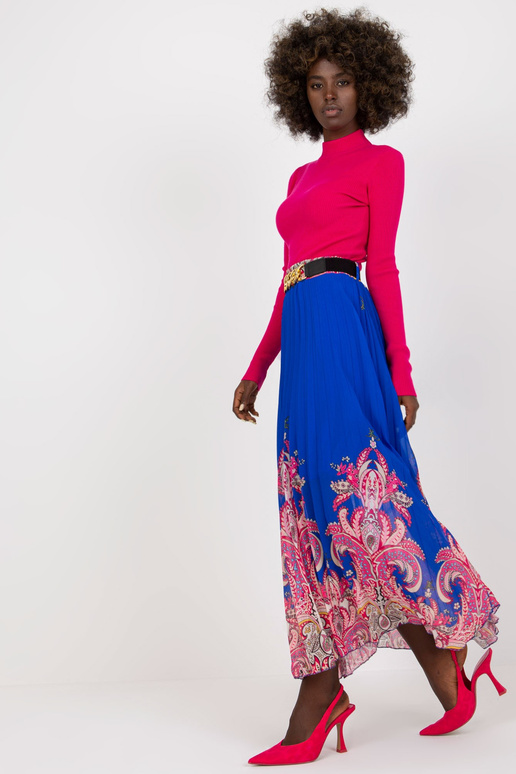 Skládaná maxi sukně s tmavě modrým... Skládaná maxi sukně s tmavě modrým...