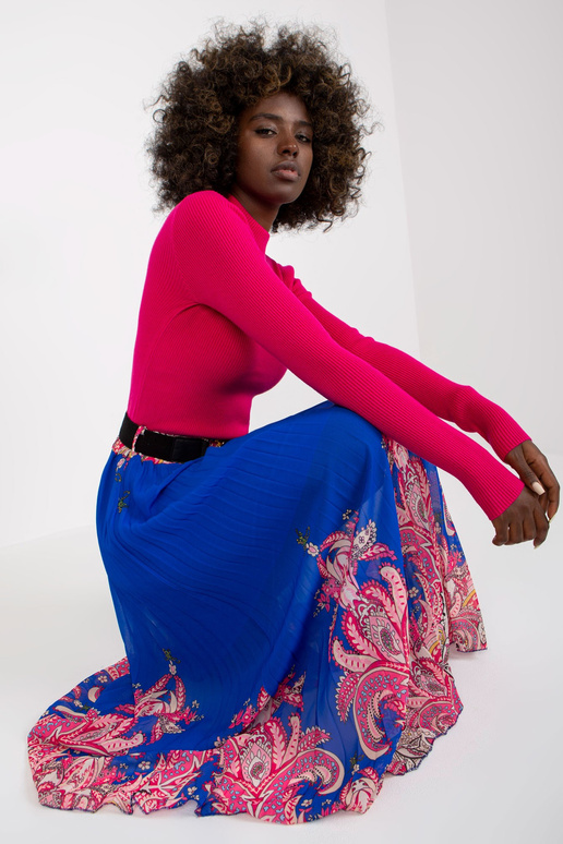 Skládaná maxi sukně s tmavě modrým... Skládaná maxi sukně s tmavě modrým...