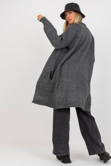 Tmavě šedý dlouhý kardigan...